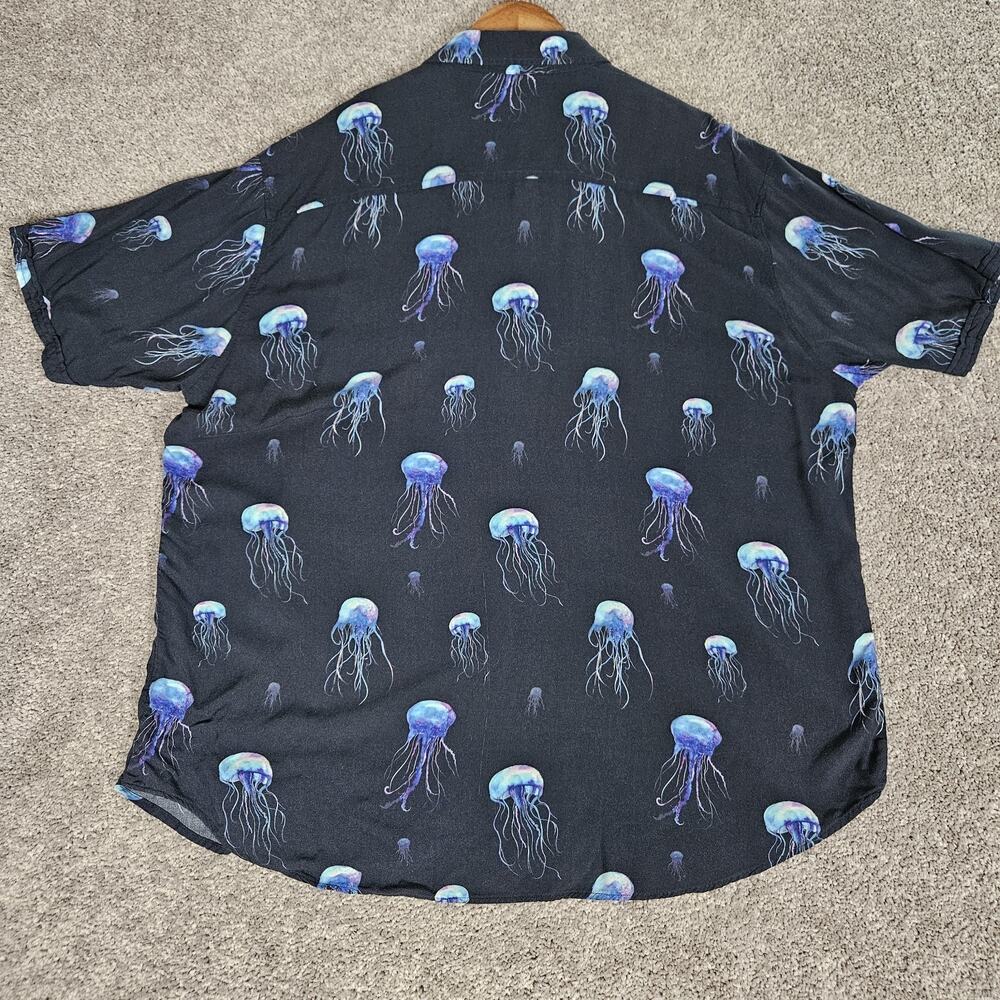RSVLTS Jellyfish Shirt Men's 2XL Navy Dare Mighty Things Rare AOP Fun Bold - Picture 2 of 9